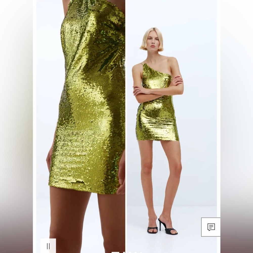 ASYMMETRIC SEQUIN DRESS  8